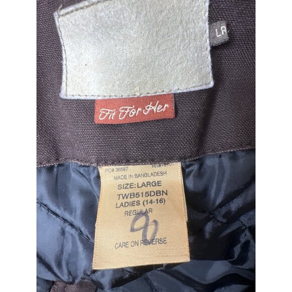 Ladies C.E. Schmidt Workwear Brown Bib Overalls Size Large Regular Outdoors - Picture 3 of 5